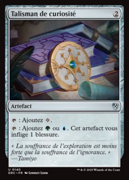 Talisman de curiosité, carte Magic DRC 140 — extension Aetherdrift Commander