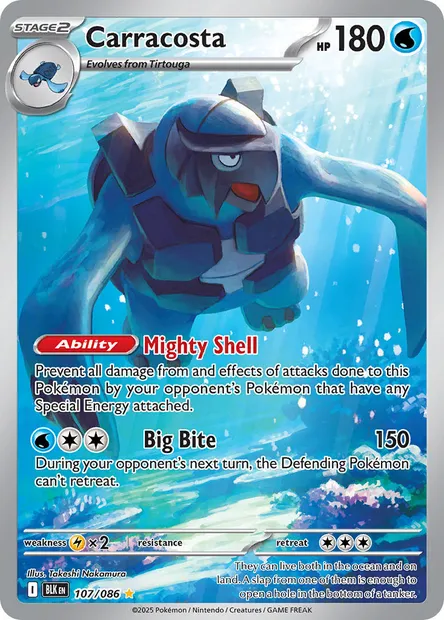 Carracosta, Pokémon card BLK 107 — Black Bolt set