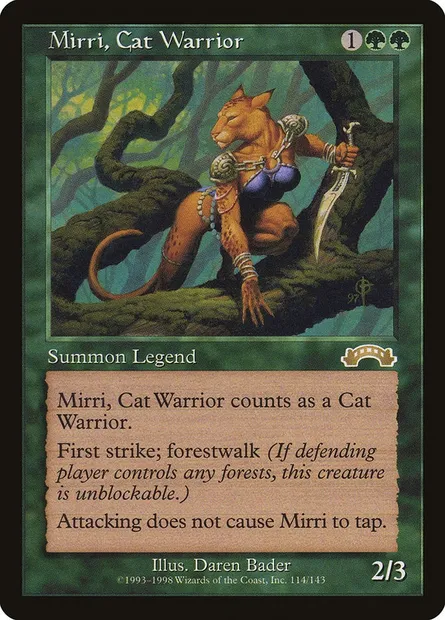 Mirri, guerrière chat, carte Magic EXO 114 — extension Exode