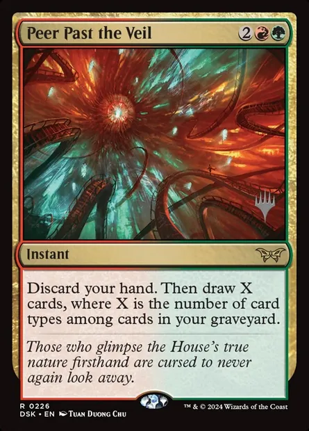 Peer Past the Veil, Magic card PDSK 226p — Duskmourn: House of Horror Promos set
