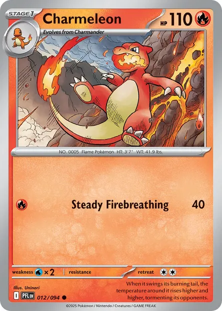 Charmeleon, Pokémon card PFL 012 — Phantasmal Flames set