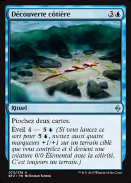 Découverte côtière, carte Magic BFZ 73 — extension La bataille de Zendikar