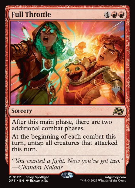 Plein gaz, carte Magic PDFT 127p — extension Aetherdrift Promos