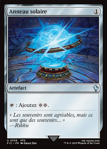 Anneau solaire, carte Magic FIC 358 — extension Final Fantasy Commander
