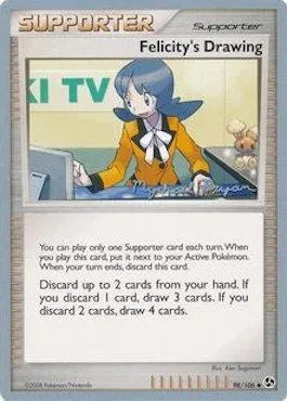 Le dessin de Felicity, carte Pokémon WCD10 098 — extension World Championship Decks 2010