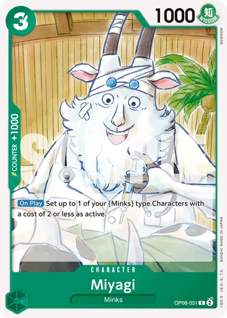 Miyagi, carte One Piece OP08-031 — extension TWO LEGENDS