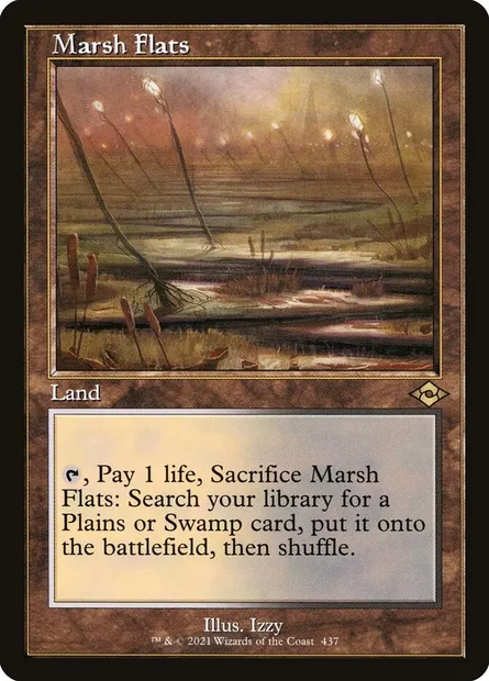 Marsh Flats, Magic card MH2 437 — Modern Horizons 2 set