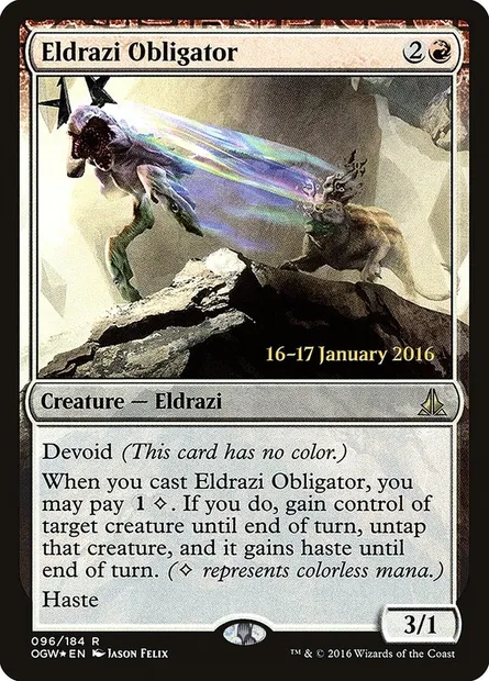 Assujettisseur eldrazi, carte Magic POGW 96s — extension Oath of the Gatewatch Promos