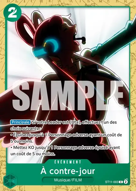 À contre-jour, carte One Piece ST11-003 — extension Uta