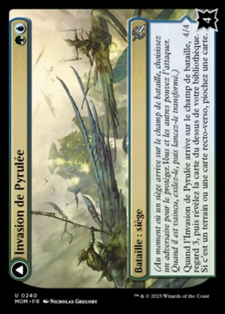 Invasion de Pyrulée // Platecorne gargantuesque, carte Magic MOM 240 — extension L'invasion des machines