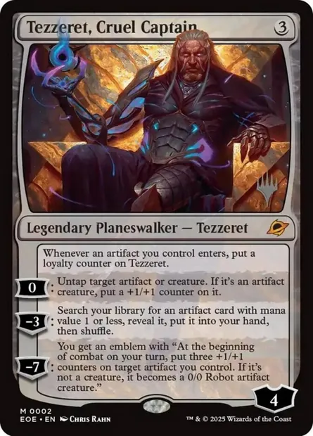Tezzeret, Cruel Captain, Magic card PEOE 2p — Edge of Eternities Promos set