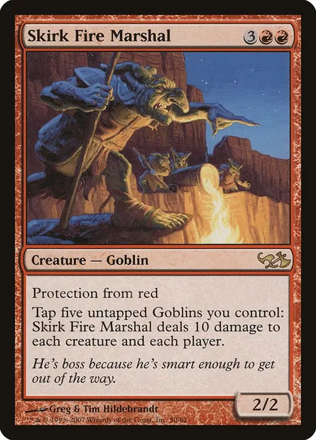 Maréchal-feu skirkien, carte Magic DD1 50 — extension Duel Decks: Elves vs. Goblins