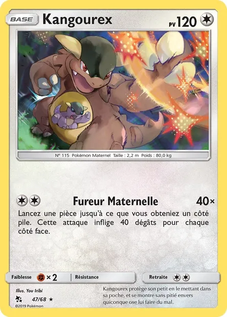 Kangourex, carte Pokémon HIF 47 — extension Destinées Occultes