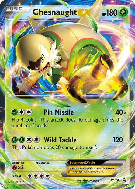 Chesnaught EX, Pokémon card XY 18 — XY Black Star Promos set