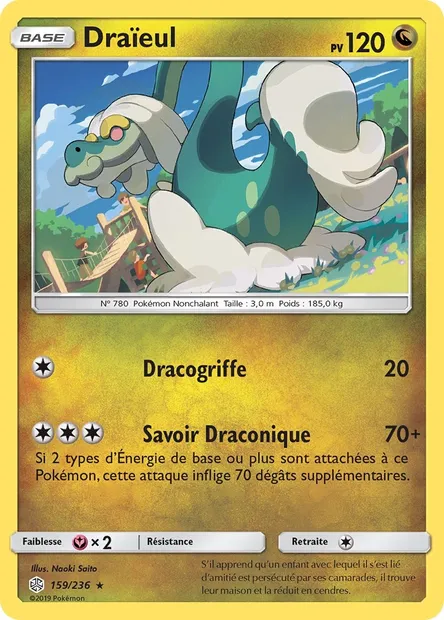 Draïeul, carte Pokémon CEC 159 — extension Éclipse Cosmique