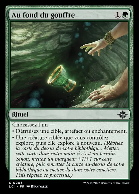 Au fond du gouffre, carte Magic LCI 205 — extension The Lost Caverns of Ixalan