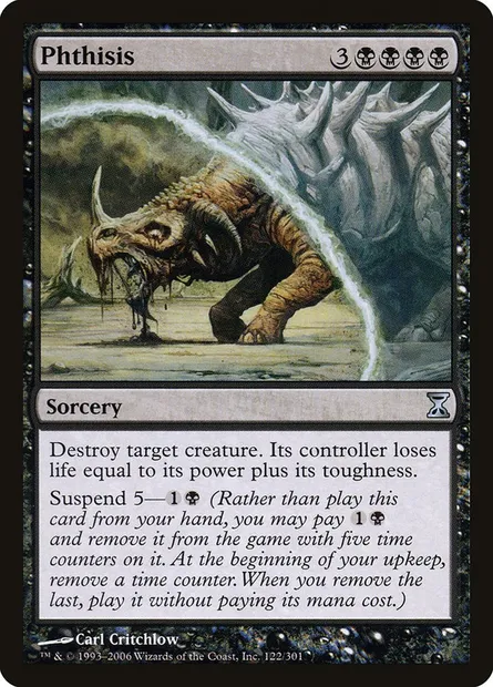 Phtisie, carte Magic TSP 122 — extension Spirale Temporelle