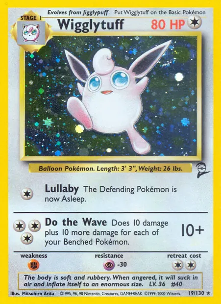 Wigglytuff, Pokémon card B2 19 — Base Set 2 set
