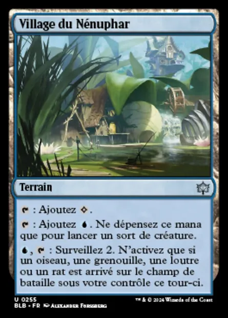 Village du Nénuphar, carte Magic BLB 255 — extension Bloomburrow