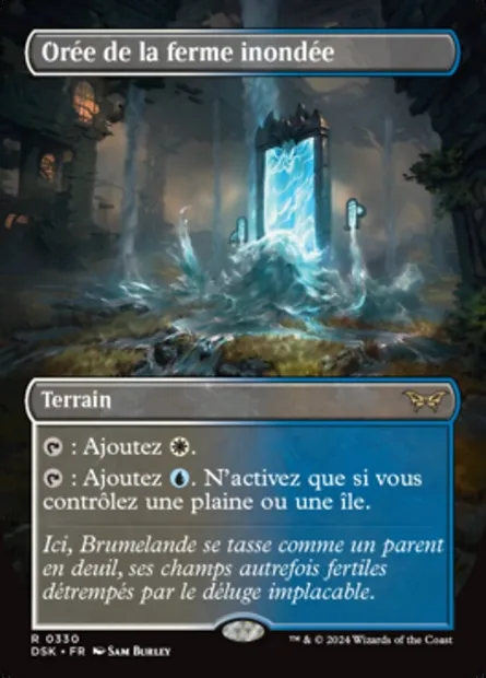 Orée de la ferme inondée, carte Magic DSK 330 — extension Duskmourn: House of Horror