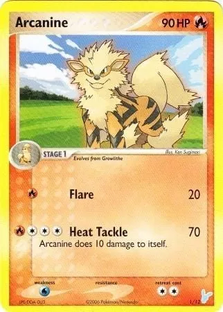 Arcanine, Pokémon card TK2M 001 — EX Trainer Kit 2 (Minun) set