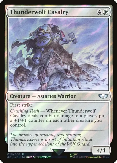 Thunderwolf Cavalry, Magic card 40K 16★ — Warhammer 40,000 Commander set