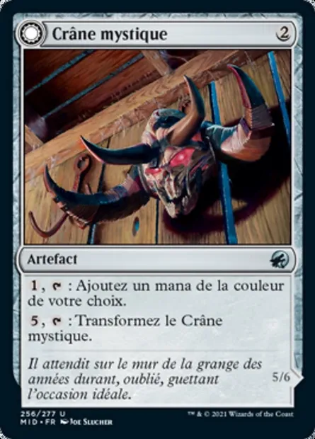 Crâne mystique // Monstruosité mystique, carte Magic MID 256 — extension Innistrad : chasse de minuit