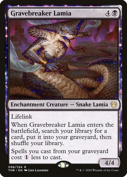 Gravebreaker Lamia, Magic card THB 98 — Theros Beyond Death set