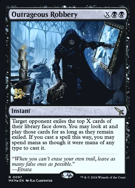 Outrageous Robbery, Magic card PMKM 97s — Murders at Karlov Manor Promos set