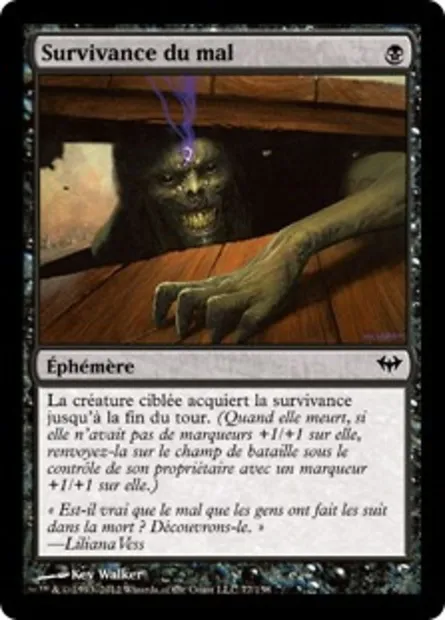 Survivance du mal, carte Magic DKA 77 — extension Obscure Ascension