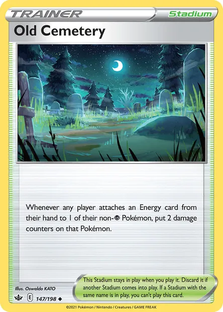 Old Cemetery, Pokémon card CRE 147 — Chilling Reign set