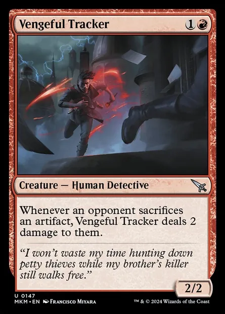 Vengeful Tracker, Magic card MKM 147 — Murders at Karlov Manor set