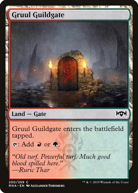 Gruul Guildgate, Magic card RNA 250 — Ravnica Allegiance set