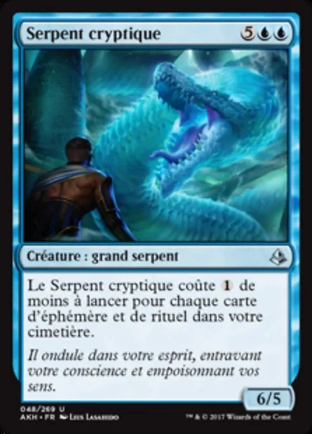 Serpent cryptique, carte Magic AKH 48 — extension Amonkhet