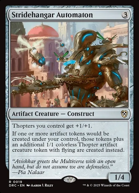 Stridehangar Automaton, Magic card DRC 19 — Aetherdrift Commander set