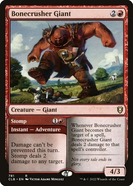 Bonecrusher Giant // Stomp, Magic card CLB 781 — Commander Legends: Battle for Baldur's Gate set
