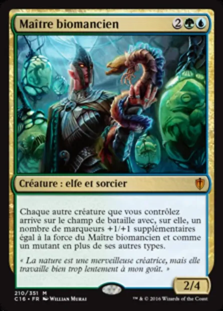 Maître biomancien, carte Magic C16 210 — extension Commander 2016
