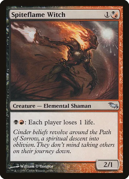 Spiteflame Witch, Magic card SHM 197 — Shadowmoor set