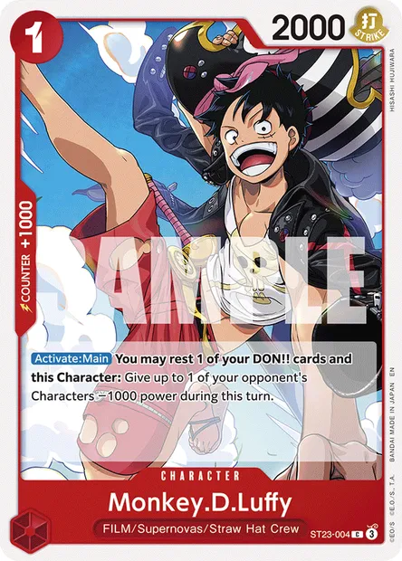Monkey.D.Luffy, One Piece card ST23-004 — RED Shanks set