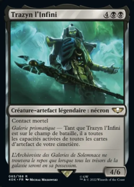 Trazyn l'Infini, carte Magic 40K 65 — extension Warhammer 40,000 Commander