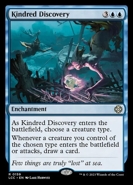 Kindred Discovery, Magic card LCC 159 — The Lost Caverns of Ixalan Commander set