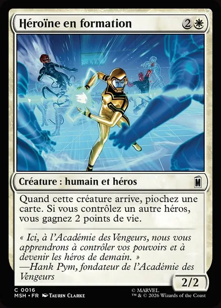 Héroïne en formation, carte Magic MSH 16 — extension Marvel Super Heroes