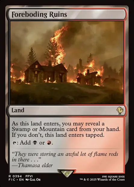 Foreboding Ruins, Magic card FIC 394 — Final Fantasy Commander set