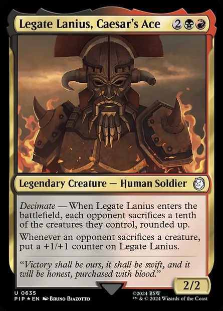 Legate Lanius, Caesar's Ace, Magic card PIP 635 — Fallout set