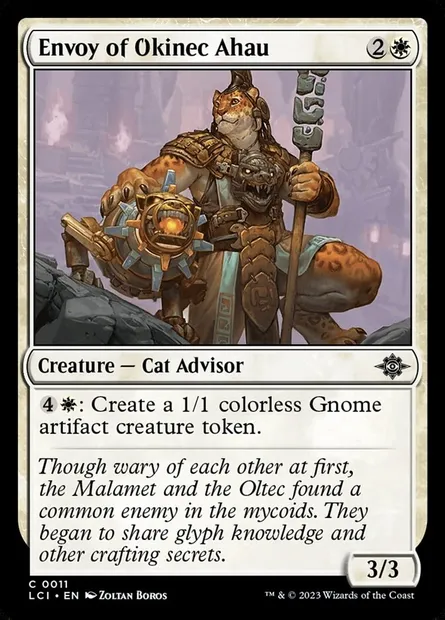 Envoy of Okinec Ahau, Magic card LCI 11 — The Lost Caverns of Ixalan set