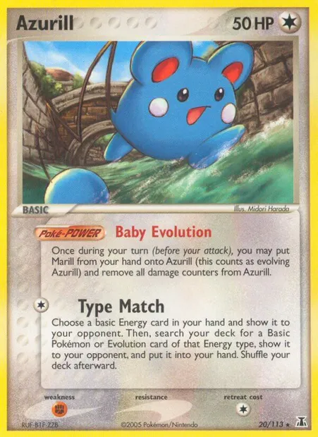 Azurill, Pokémon card DS 20 — Delta Species set