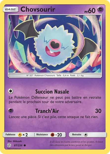 Chovsourir, carte Pokémon CEC 87 — extension Éclipse Cosmique