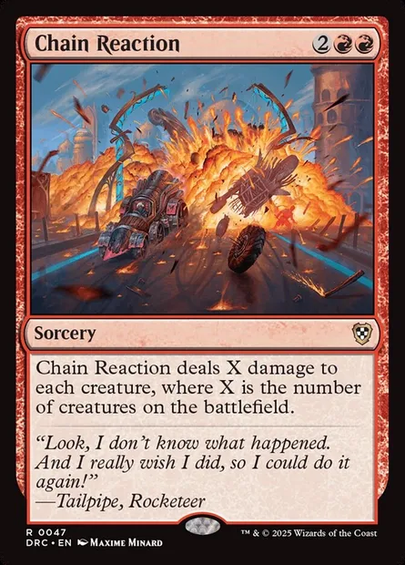 Chain Reaction, Magic card DRC 47 — Aetherdrift Commander set