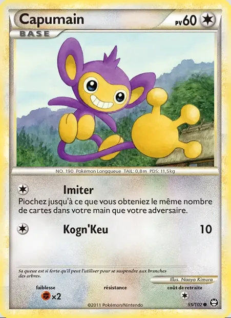 Capumain, carte Pokémon TM 55 — extension Triomphant