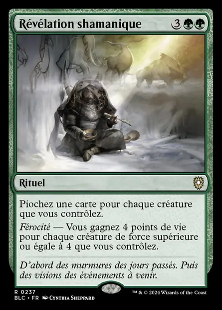 Révélation shamanique, carte Magic BLC 237 — extension Bloomburrow Commander